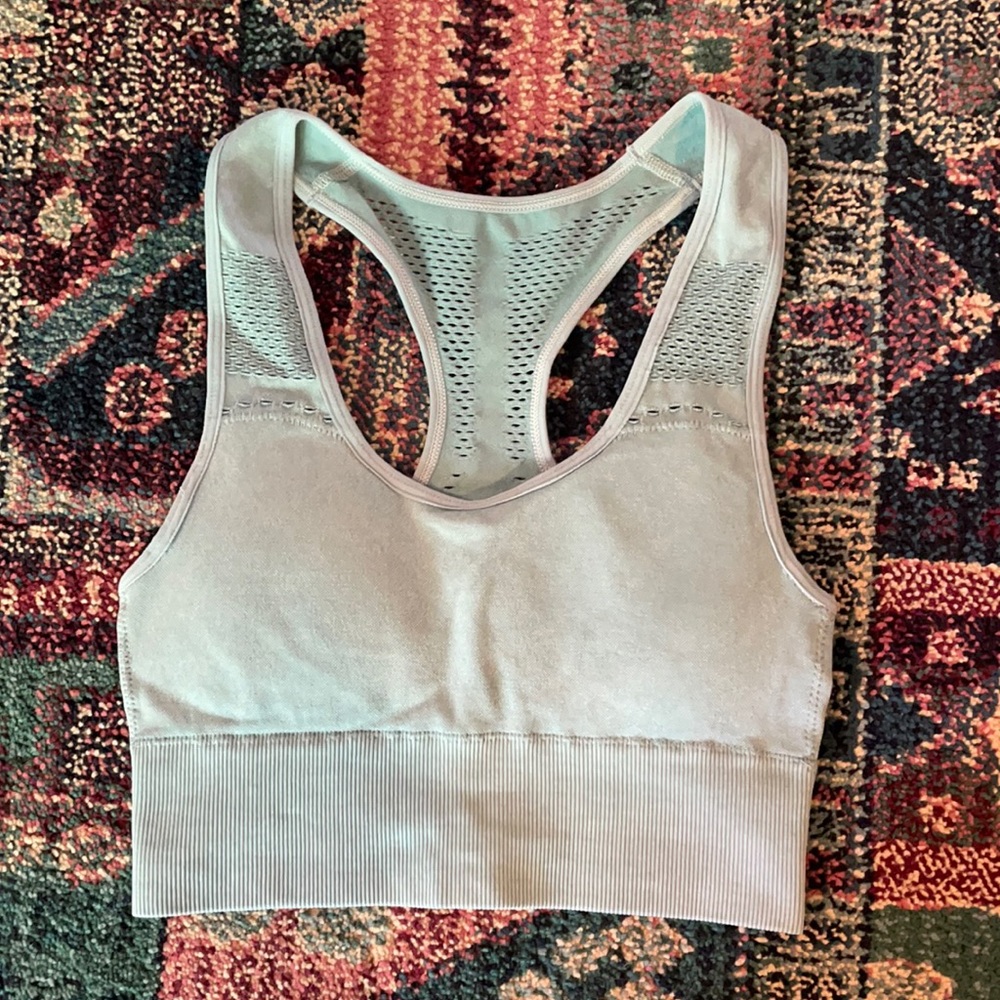 Blue sports bra from MyProtein